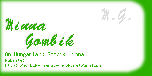 minna gombik business card